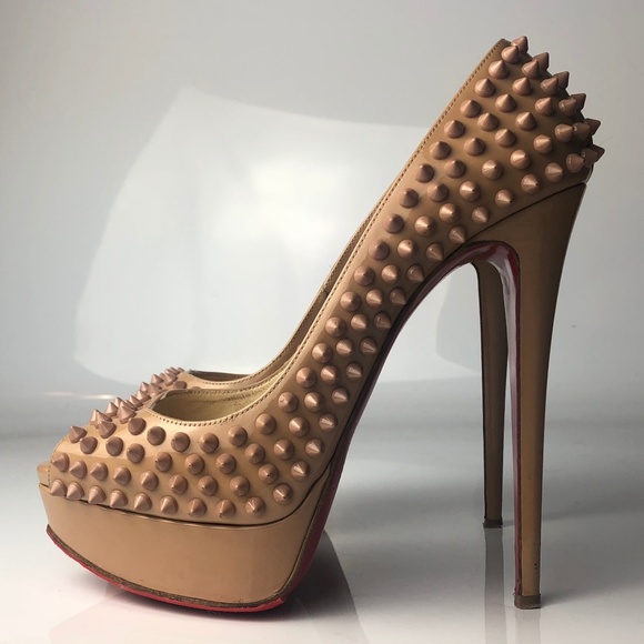 Christian Louboutin Shoes - Christian Louboutin Lady Peep Spikes 150 Heels 39